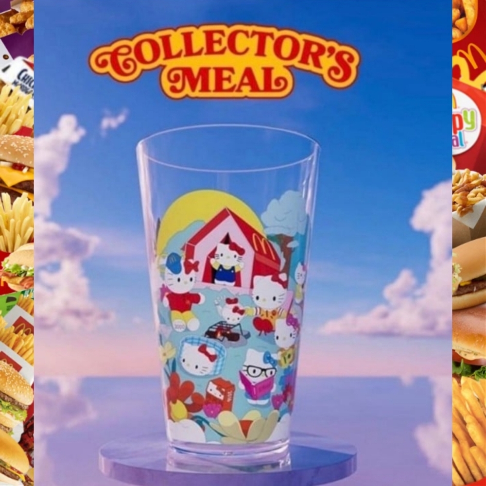 SEALED Hello Kitty Sanrio X Snoopy Peanuts 2024 McDonald's Collectors Meal Cup